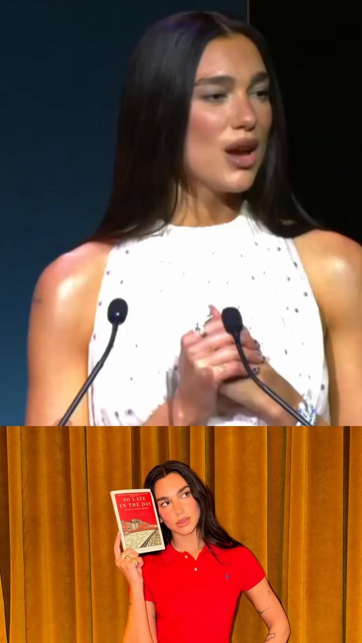 📖 🥰 Dua Lipa demuestra, una vez más,  su pasión por la lectura  durante la décima gala del 'International Booker Prize'
