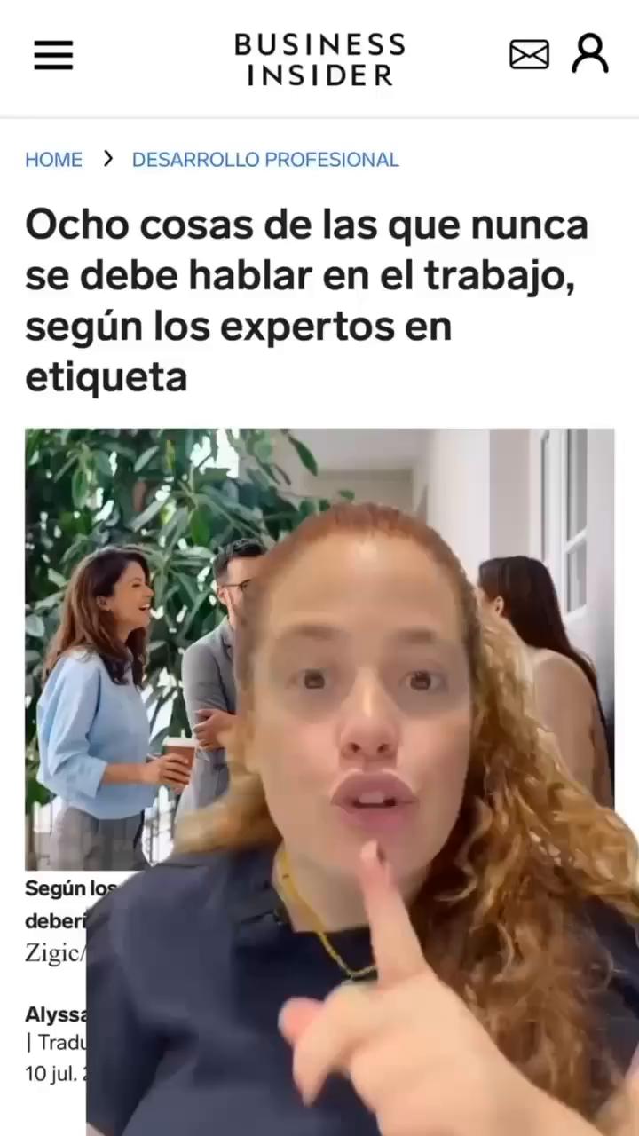 Expertos en protocolo revelan ocho temas que nunca debes mencionar en el trabajo