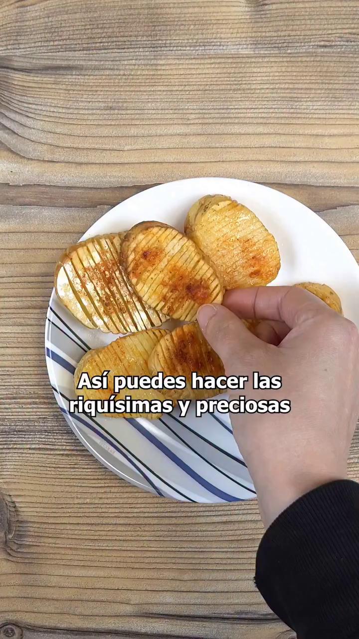 Receta de patatas acordeón en air fryer 🥔