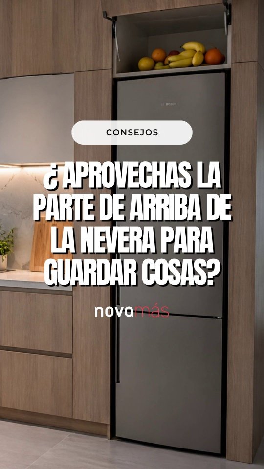 ¿Tú también aprovechas la parte de arriba de la nevera para guardar cosas?