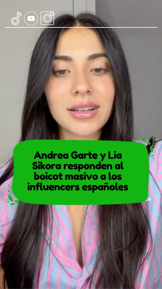 Andrea Garte y Lia Sikora responden al boicot a los influencers #influencers
