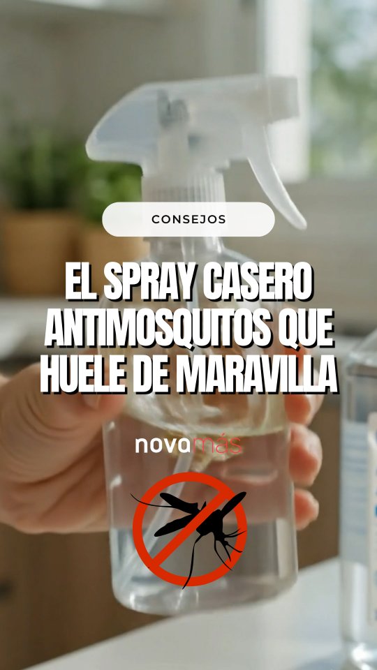 🦟🚫 Si quieres mantener a los mosquitos lejos de casa y que tu casa huela de maravilla, puedes preparar tu spray casero en menos de 1 minuto.