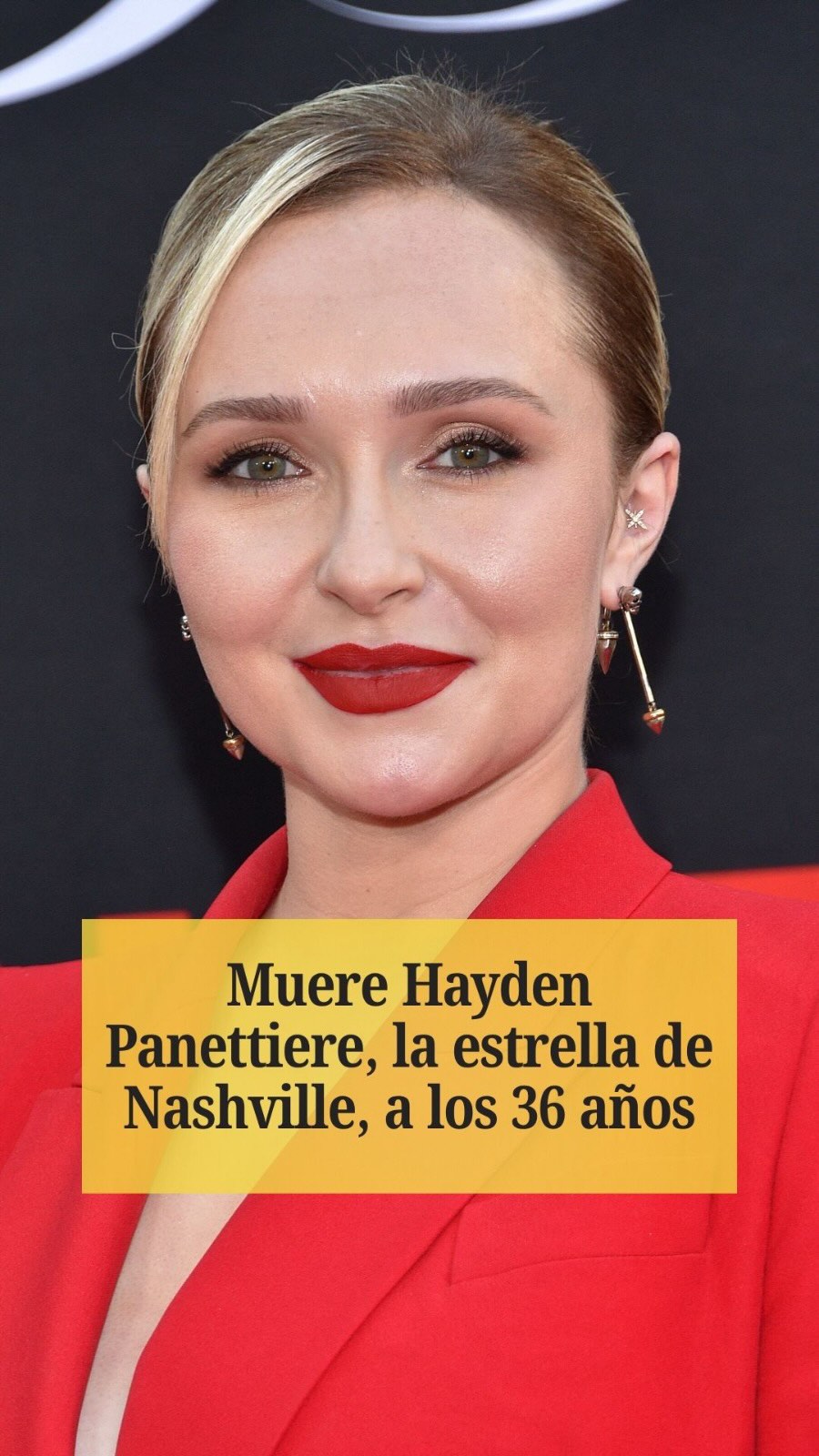 Hollywood está de luto por la inesperada muerte de Hayden Panettiere a los 36 años.