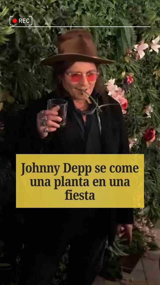 Johnny Depp ha sorprendido a los asistentes de una fiesta en Las Vegas después de masticar las plantas decorativas del photocall.
