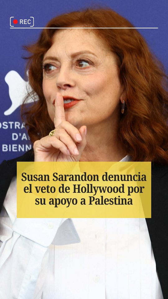 Susan Sarandon ha afirmado en la rueda de prensa de The Echo Chamber, película que presenta en la 83ª edición del Festival de Cine de Venecia, que sus opiniones políticas la han llevado a perder papeles en películas.