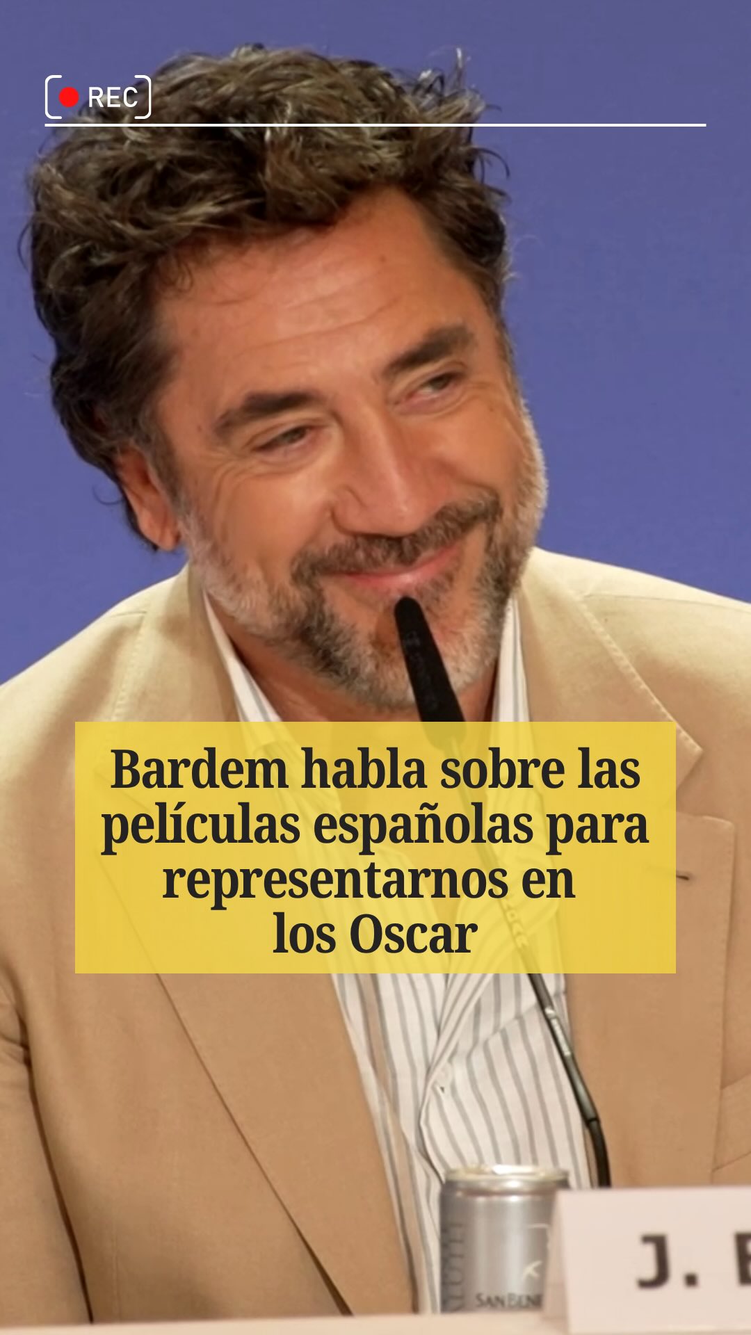 Javier Bardem habla sobre las películas candidatas para representar a España en los Oscar.