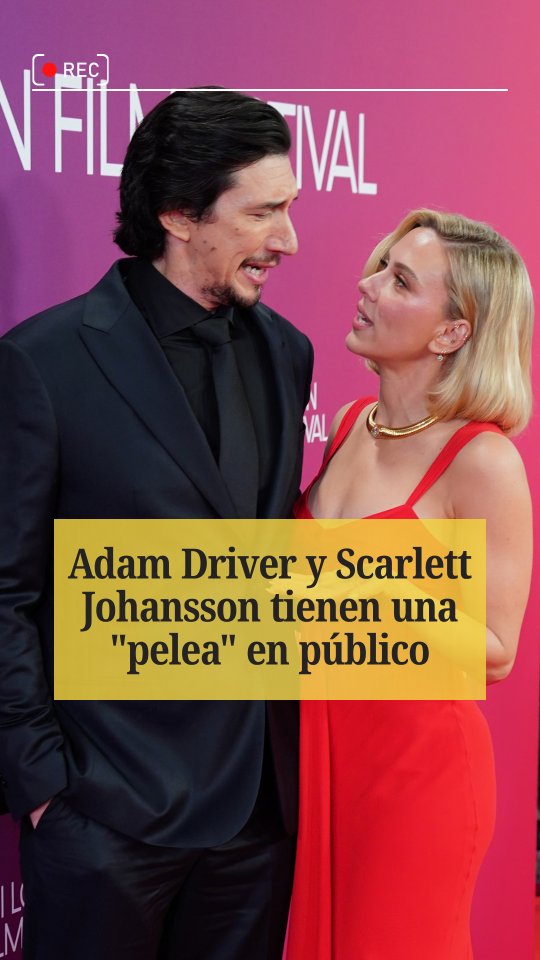 Adam Driver y Scarlett Johansson parece que han vuelto a sus personajes de Historia de un matrimonio durante la presentación de Paper Tiger en el Festival de Cine de Londres.