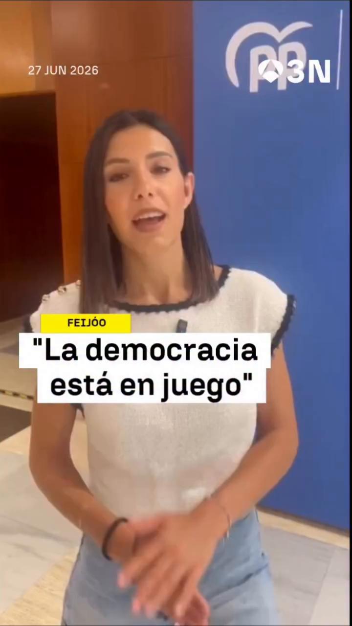 🔷 Feijóo asegura que “ la democracia está en juego”