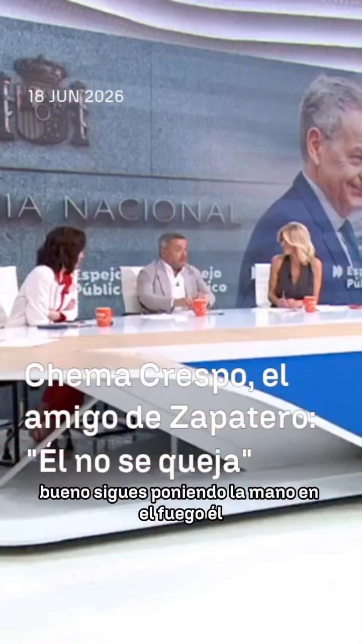 🗣️ Chema Crespo, sobre Zapatero: “Él no se queja de nada, pide tranquilidad”