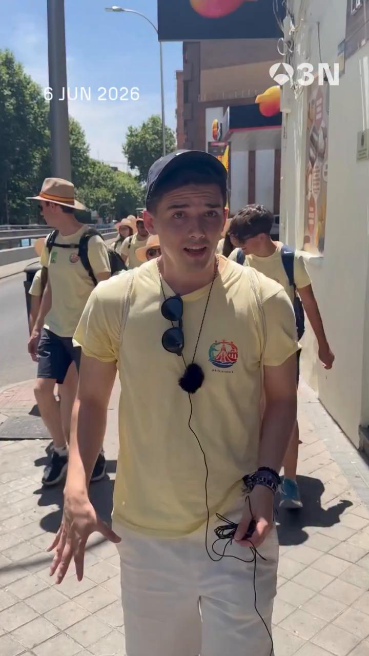 🚶🏼 420 peregrinos de la provincia de Cuenca se dirigen andando hacia la Plaza de Lima para asistir a la vigilia del Papa León XIV