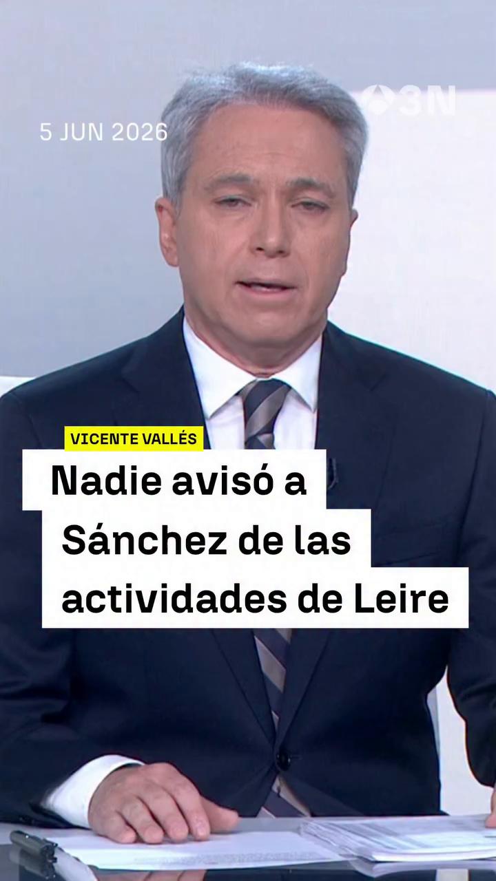 🗣️ “Nadie entre las personas más cercanas a Pedro Sánchez le avisó de las actividades de Leire Díez”