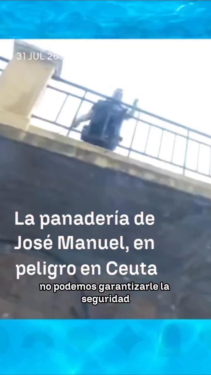 ❗🗣️ Un panadero de Ceuta, refugiado en su local: “¡Nos están rompiendo ahora mismo las ventanas!”
