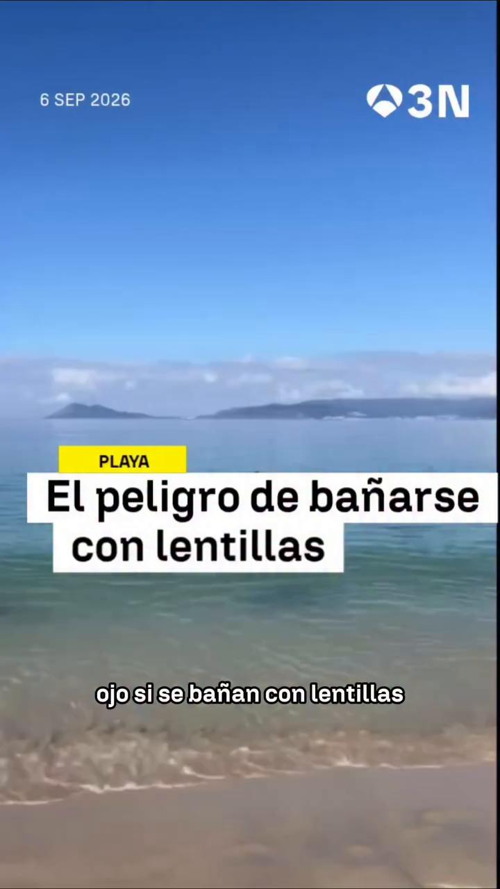 ⚠️👁️ Los oftalmólogos alertan de infecciones oculares por bañarse con lentillas