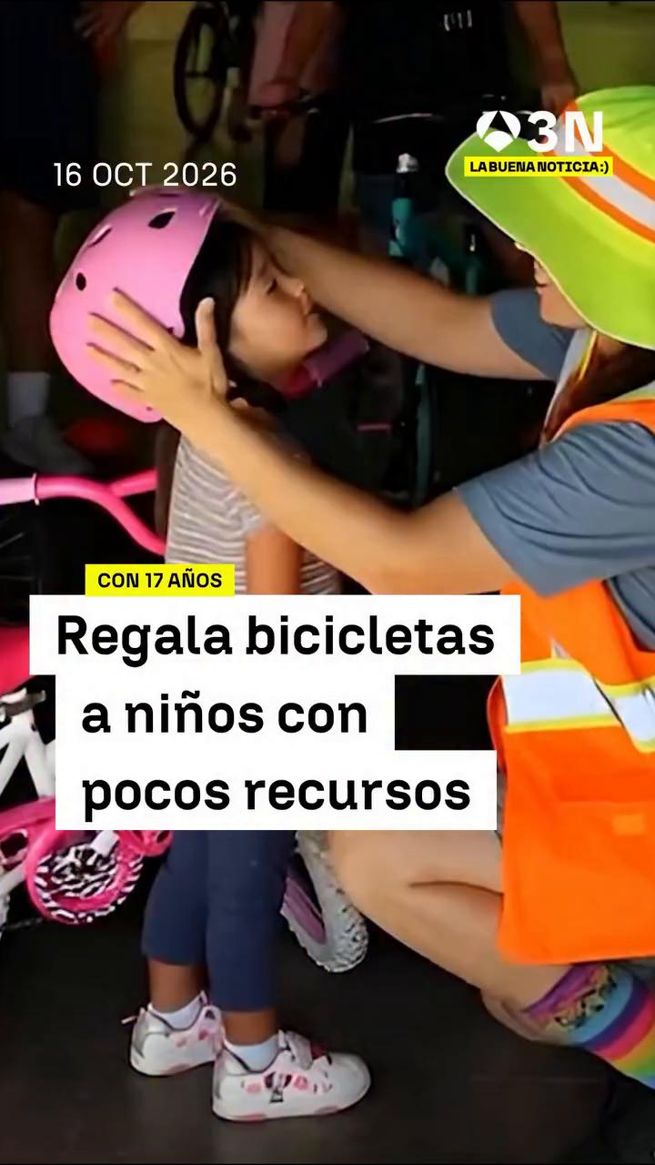 🚲💵 Un joven de 17 años recauda más de 30.000 dólares para ofrecer bicicletas para niños, cascos y clases gratuitas a familias con menos recursos