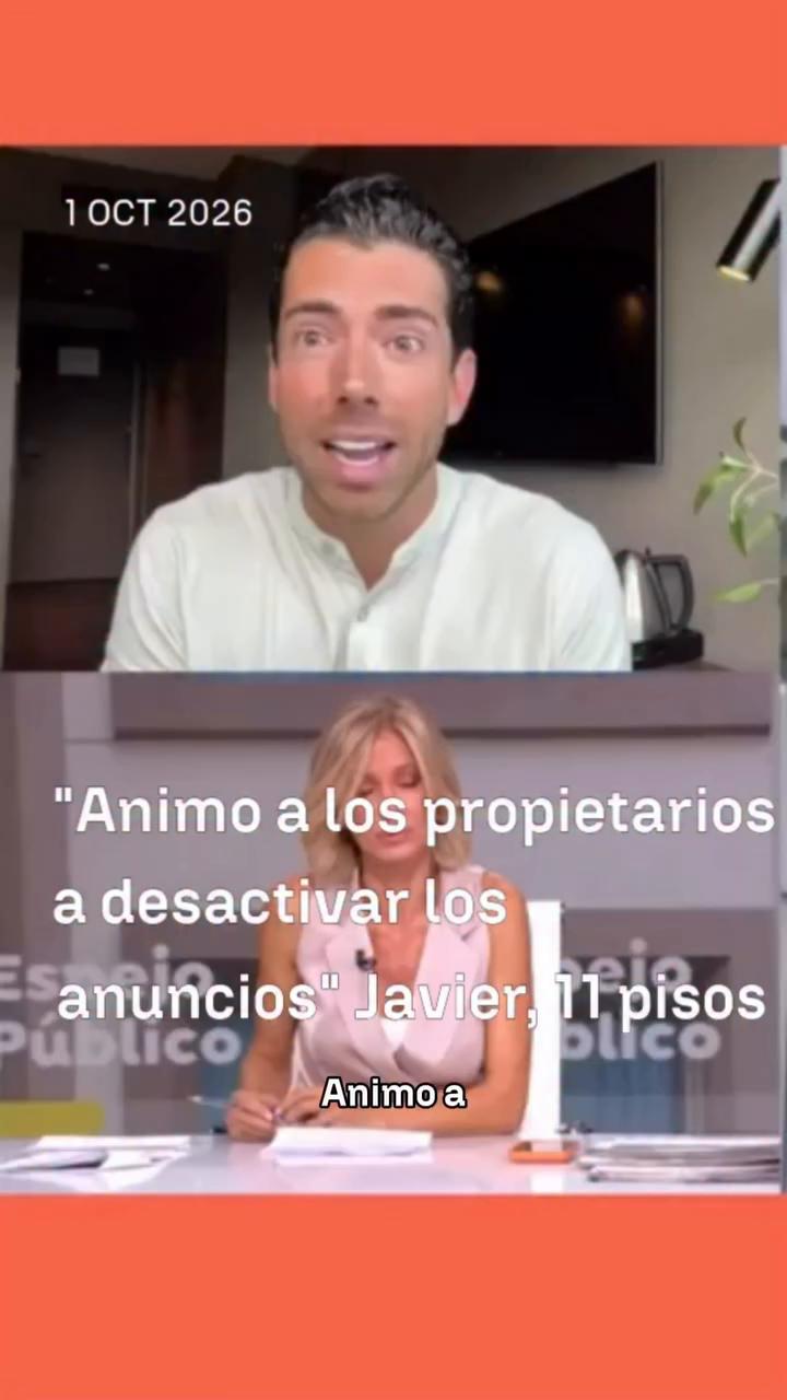 🏘️ Javier Medina, multipropietario anima a quitar los anuncios de alquiler en las próximas 24 horas