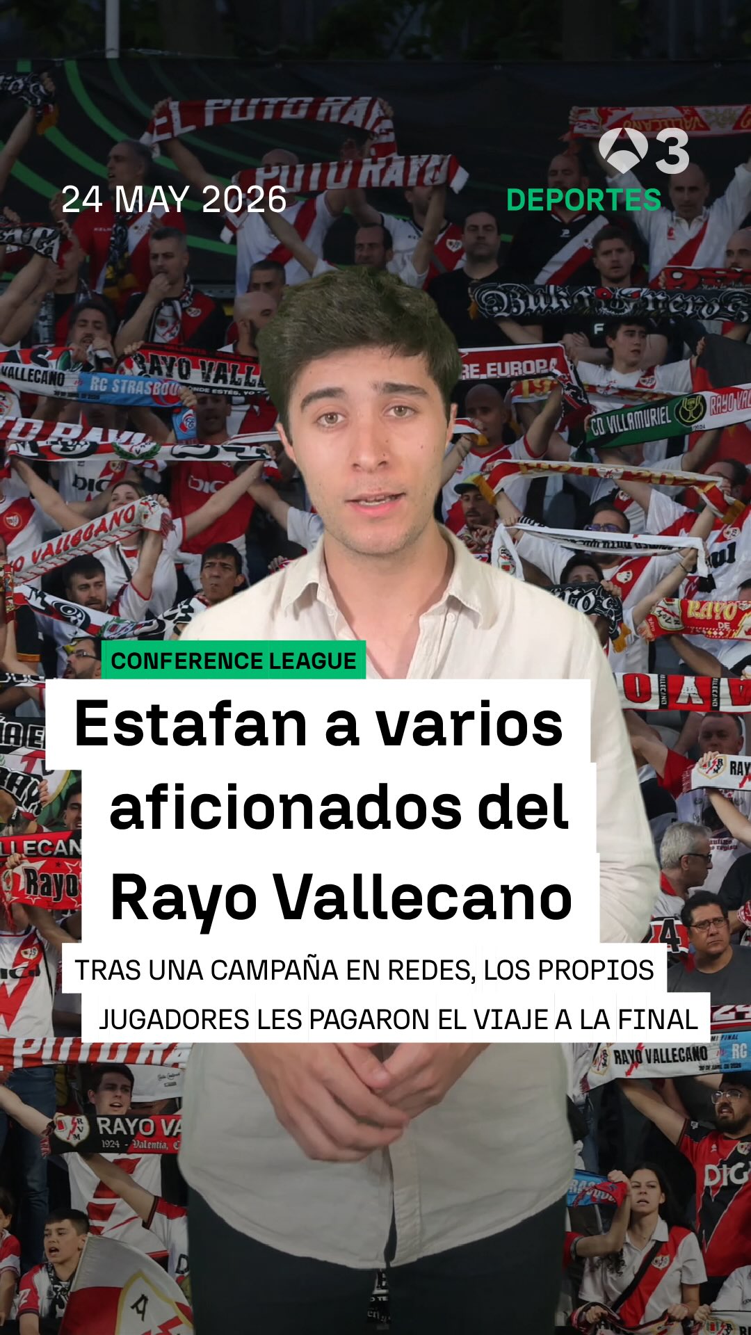 Jugadores del Rayo pagan el viaje de aficionados estafados a la final
