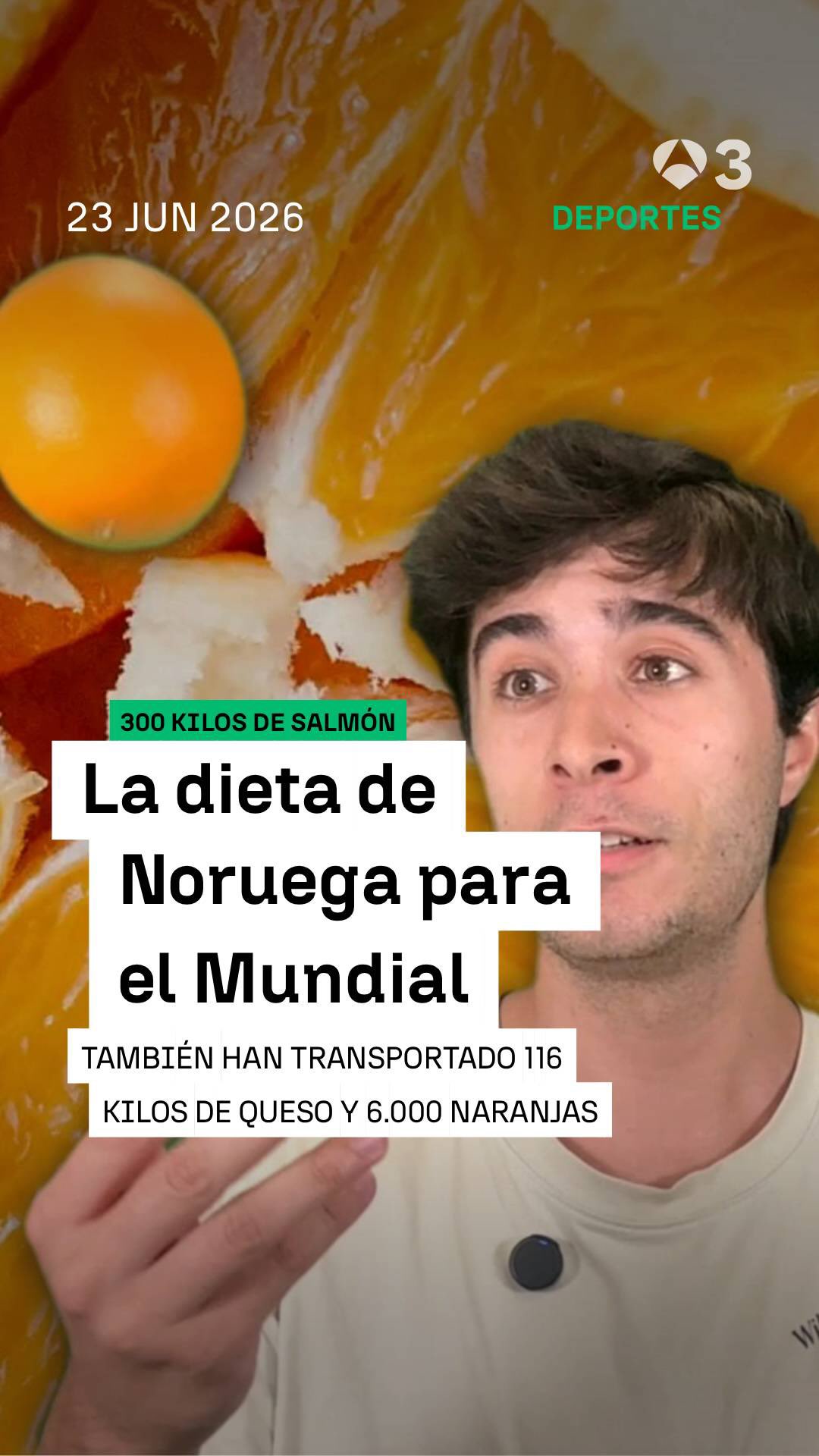 🪝🇳🇴 La Selección noruega ha llevado 300 kilos de salmón, 116 kilos de queso...