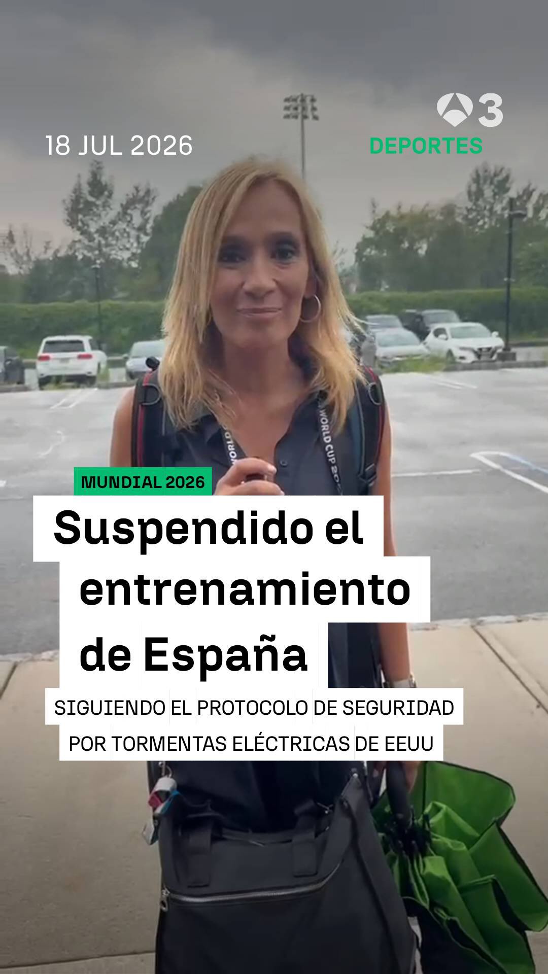 ⚡️ El entrenamiento de la Selección Española se ha suspendido siguiendo el protocolo de seguridad por tormentas eléctricas