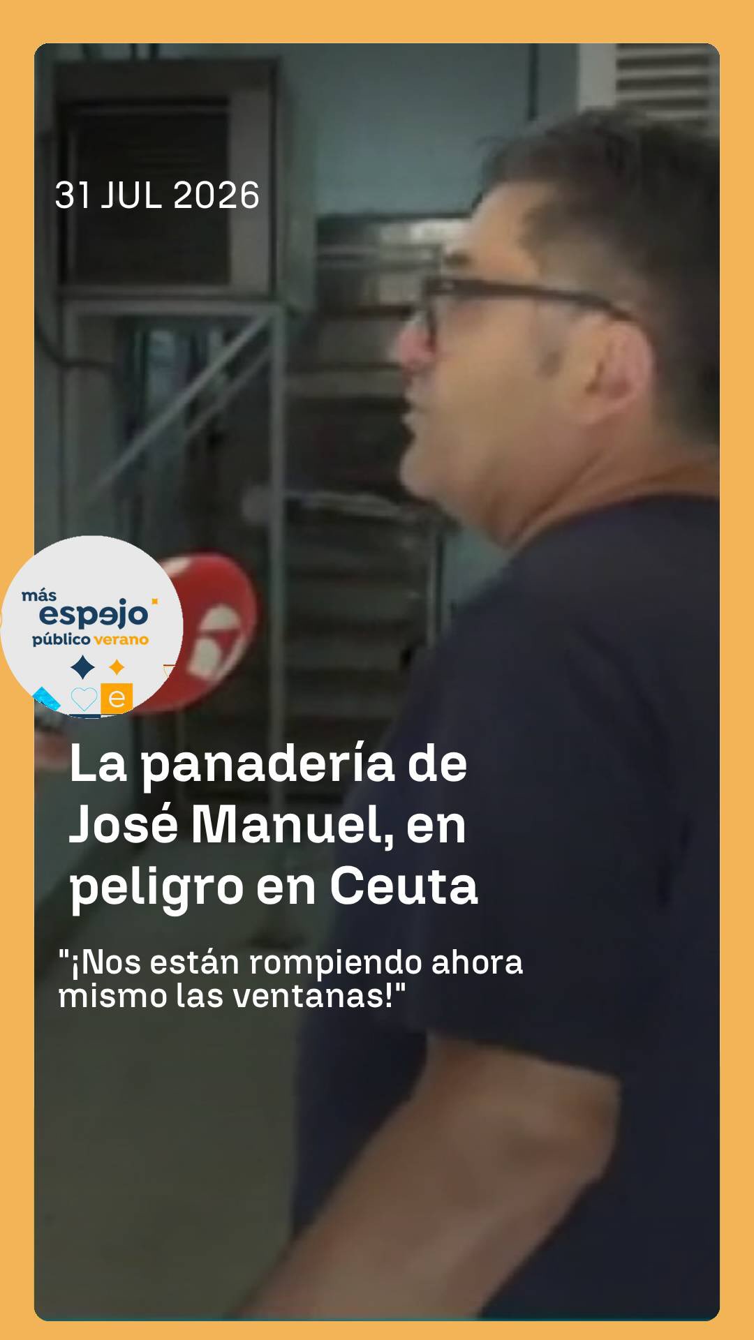 ❗🗣️ Un panadero de Ceuta, refugiado en su local: “¡Nos están rompiendo ahora mismo las ventanas!”