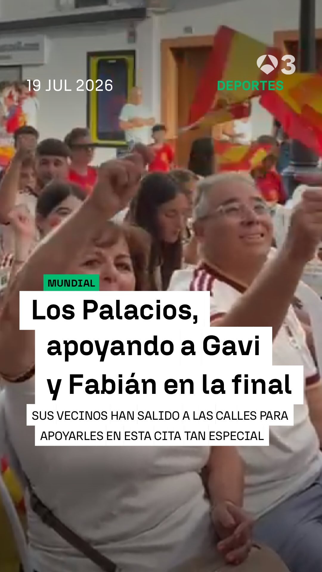 ⚽️🇪🇸 Los Palacios vibra por partida doble apoyando a Fabián y Gavi en esta final