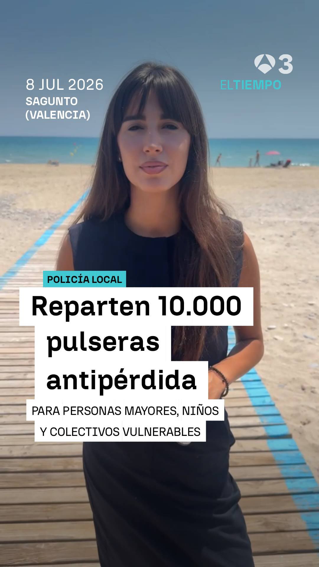 👮🏻‍♂️ La Policía Local de Sagunto repartirá 10.000 pulseras antipérdida para niños, personas mayores y colectivos vulnerables durante esta época estival