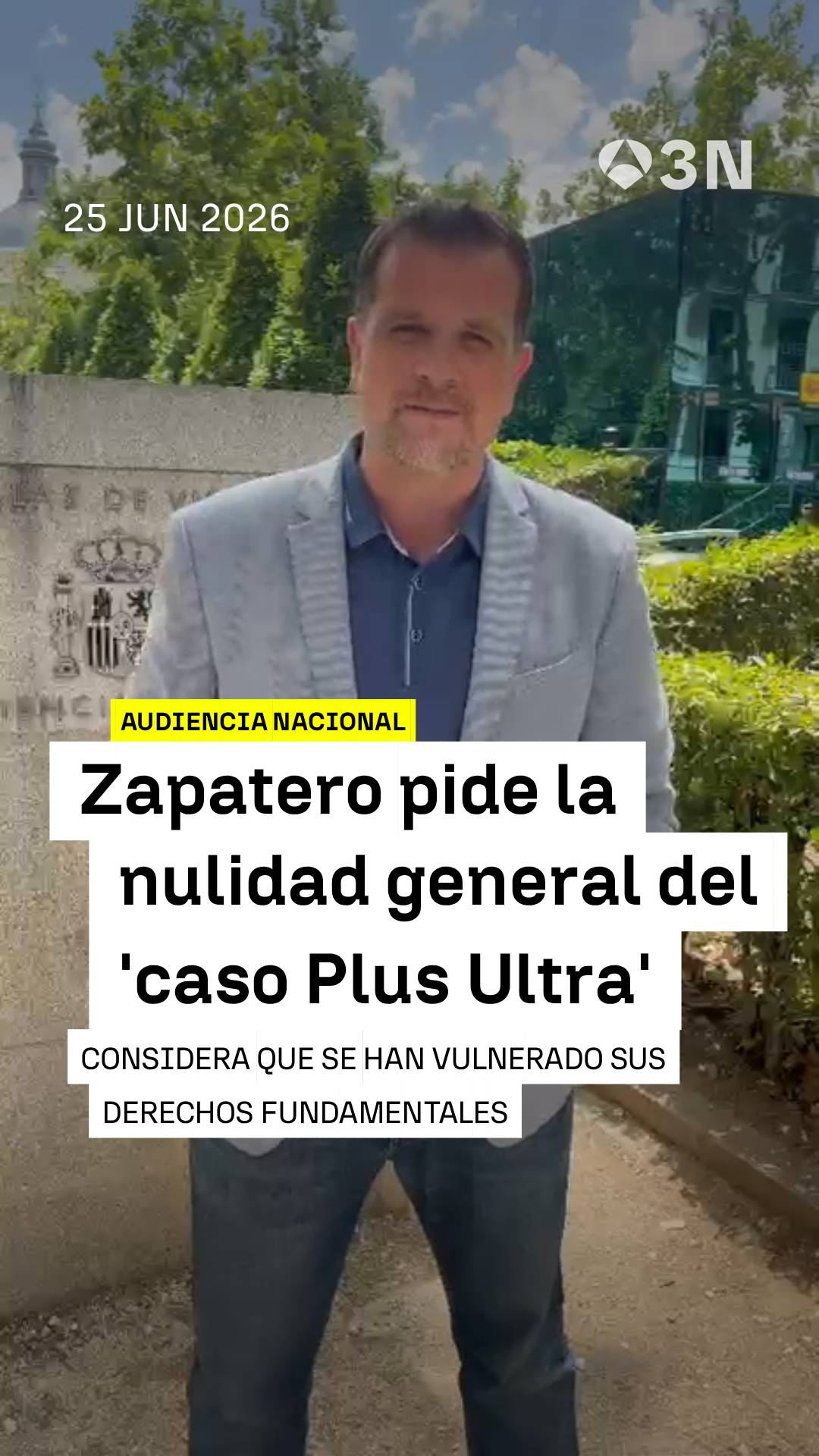👉🏼 Zapatero pide la nulidad general del 'caso Plus Ultra' al considerar que se han vulnerado varios de sus derechos fundamentales
