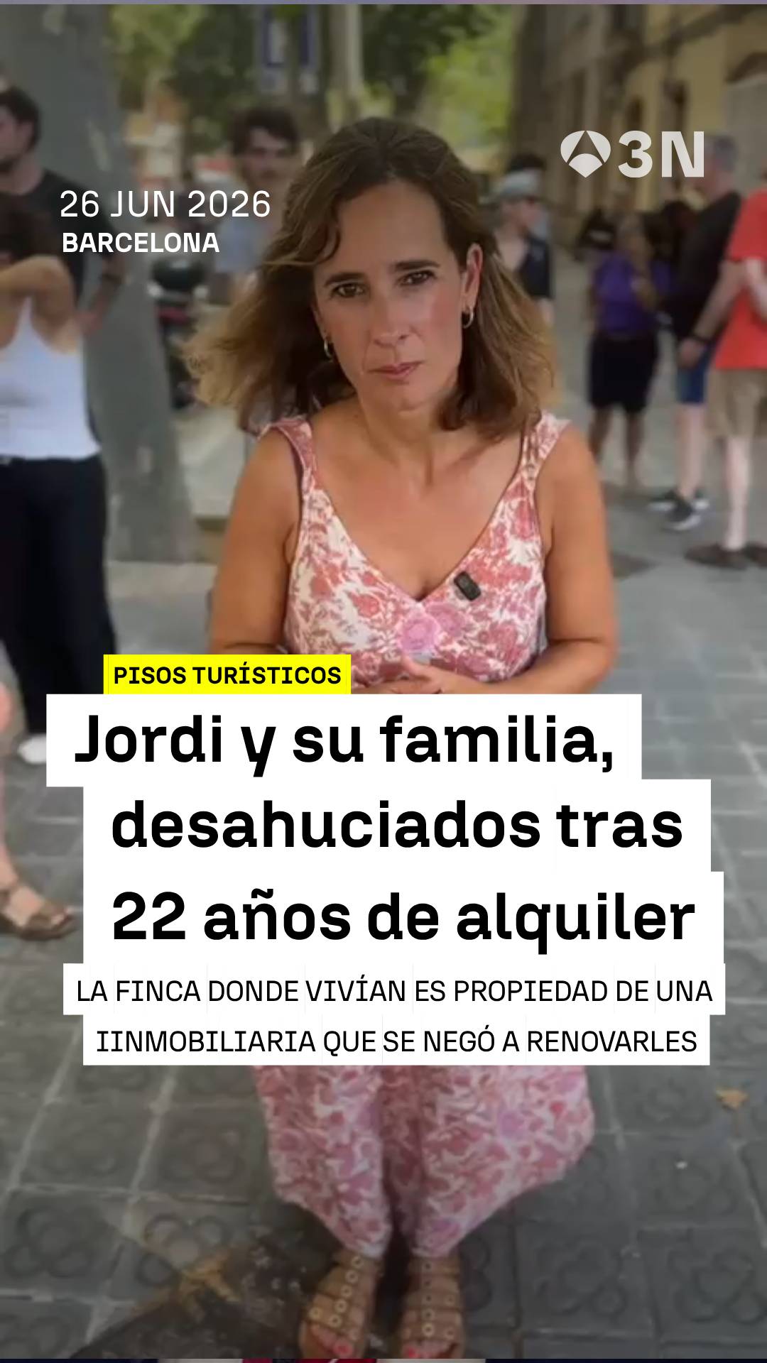 🚨 Jordi, su mujer y su hijo de 15 años han sido desahuciados del piso donde residían desde hace 22 años