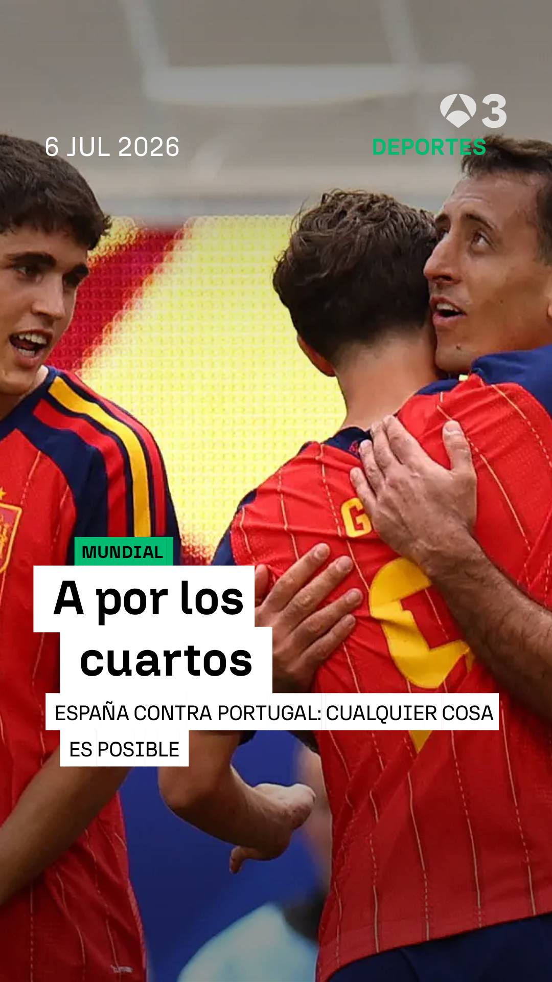 🇪🇸🇵🇹Dos grandes equipos se juegan hoy su puesto en cuartos de final: España y Portugal se reencuentran en el campo