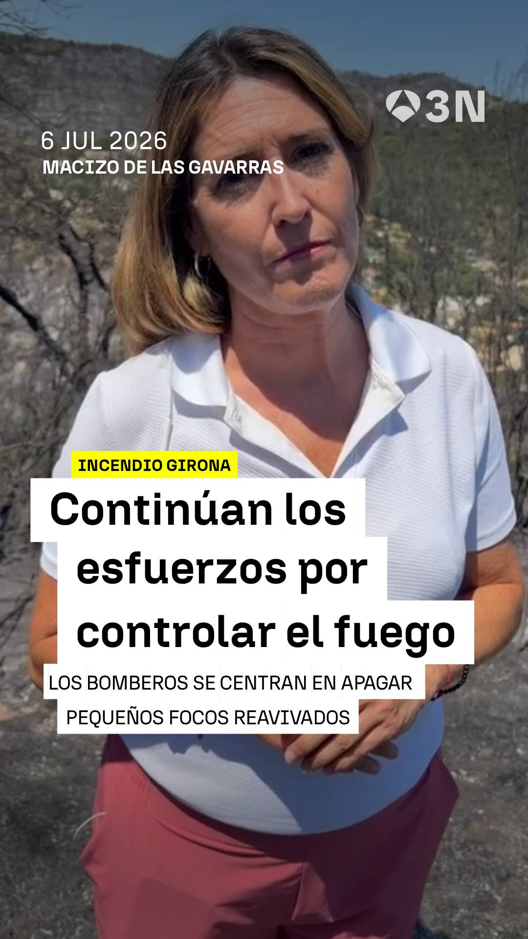 🧯Los bomberos siguen tratando de extinguir los incendios en Girona