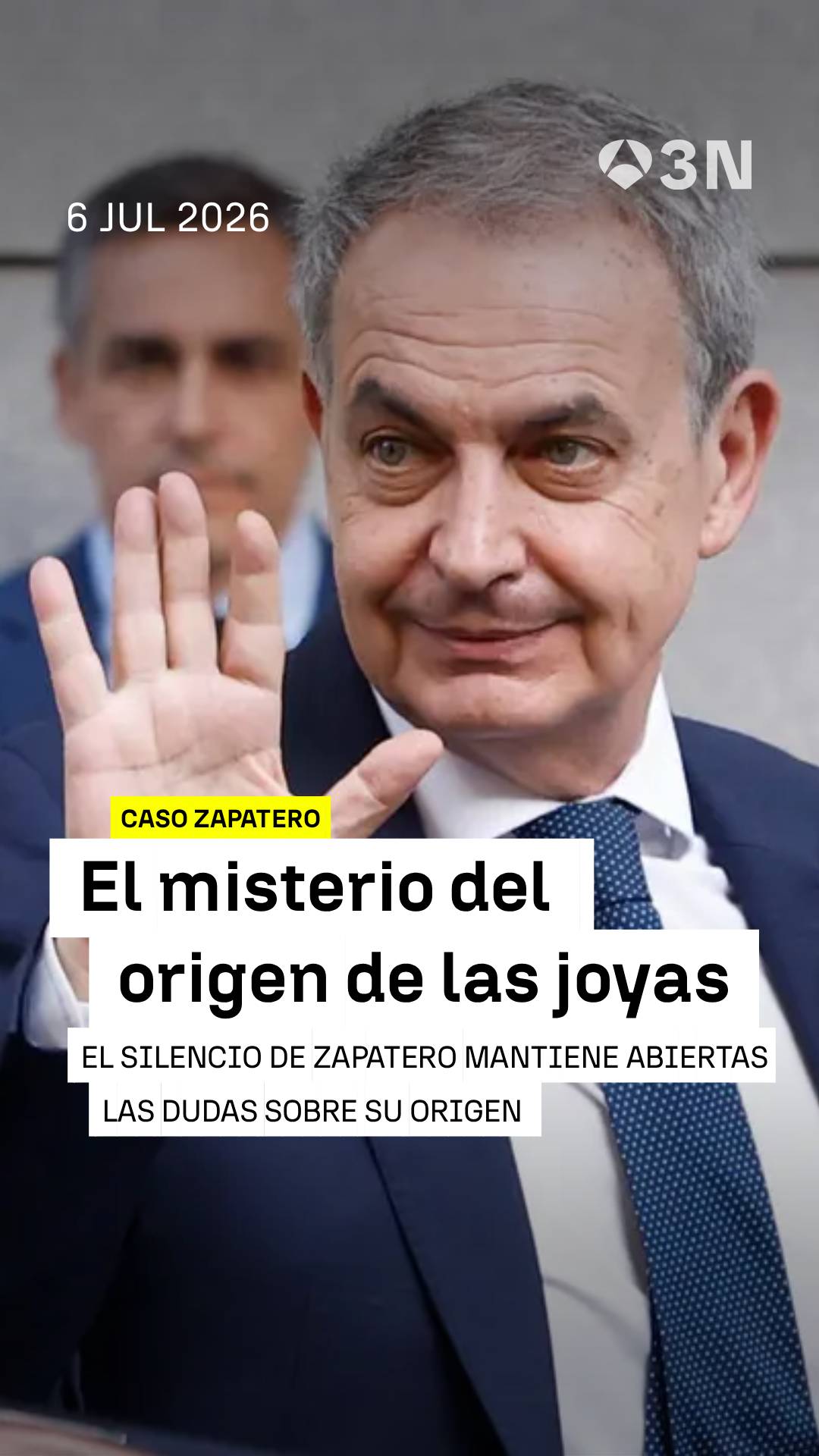⏱️ Zapatero aseguró que ofrecería explicaciones sobre las joyas encontradas en su despacho en un plazo máximo de diez días.