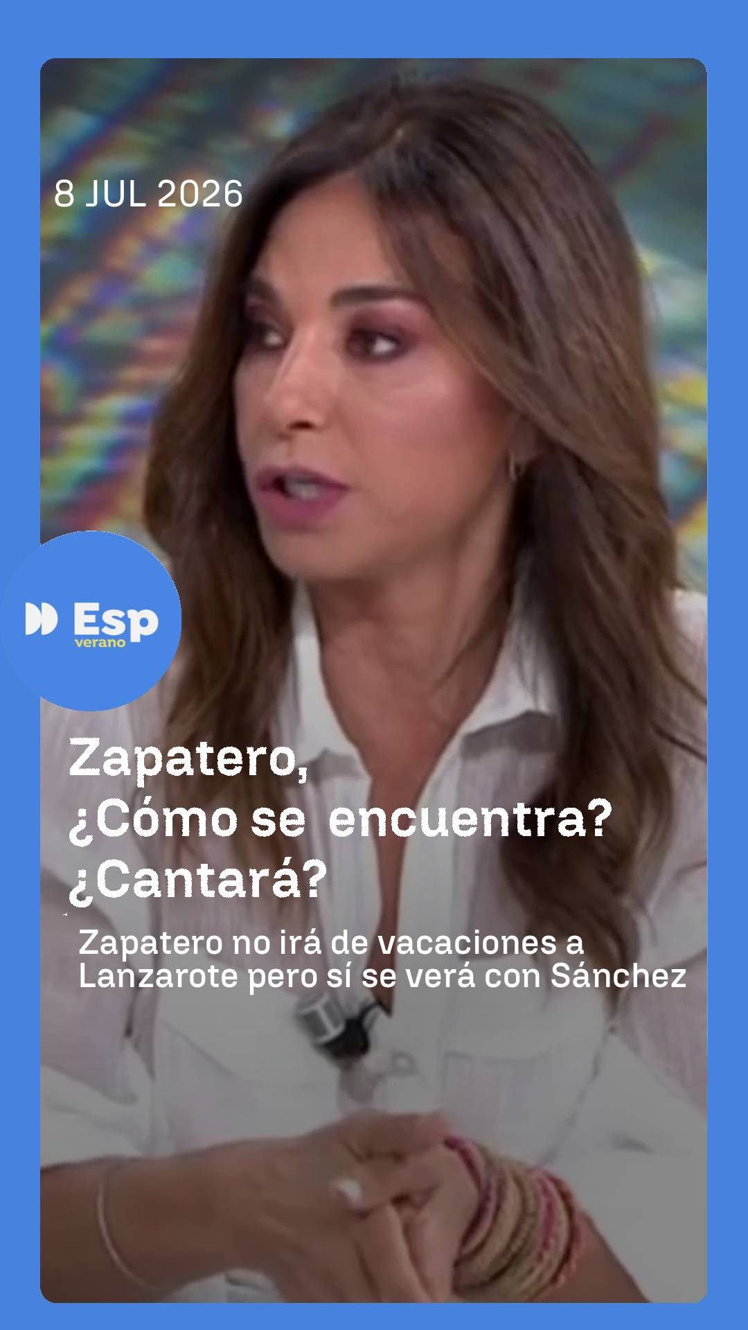 ➡️ Zapatero se mantiene encerrado con su familia en casa y no está bien psicológicamente.