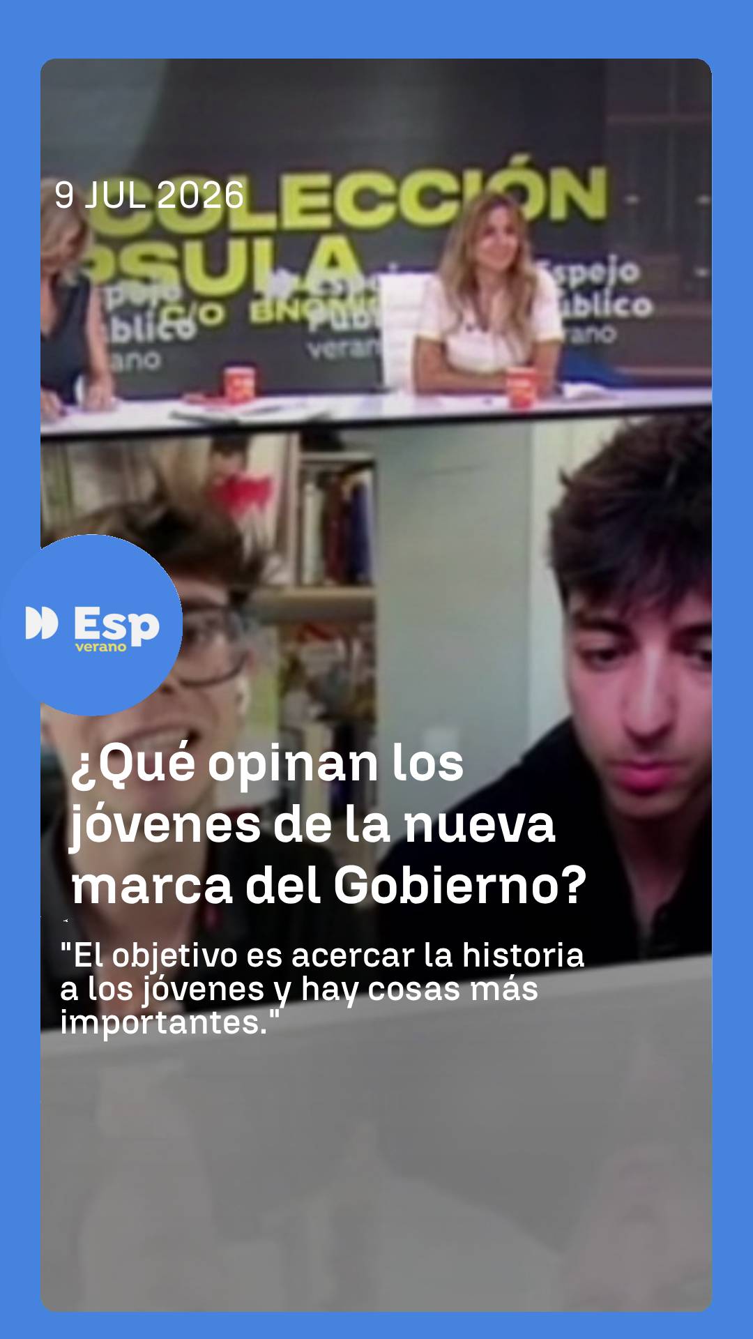 ➡️ Los jóvenes opinan sobre la campaña y la nueva marca de ropa por la democracia del Gobierno