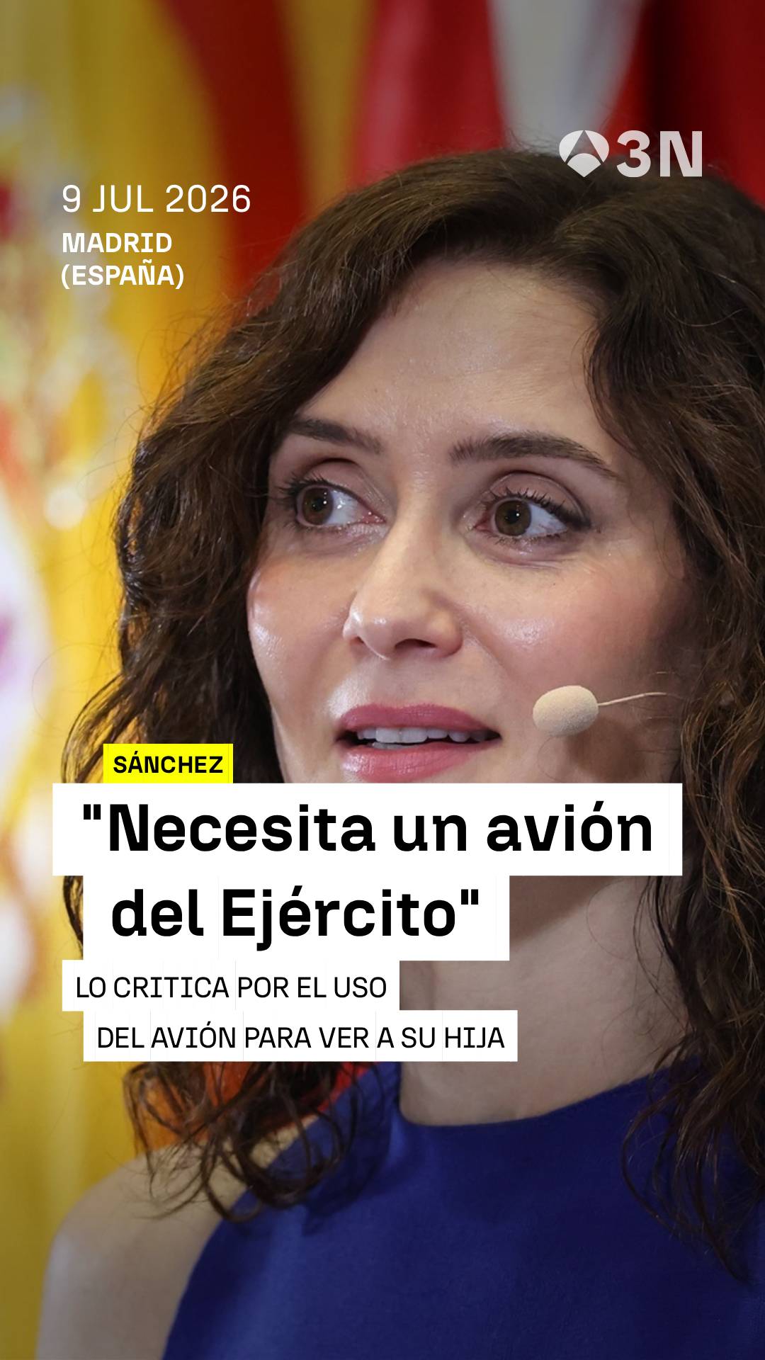 ➡️ Ayuso ha comentado en una comparecencia el uso personal que le da Sánchez a los aviones militares.