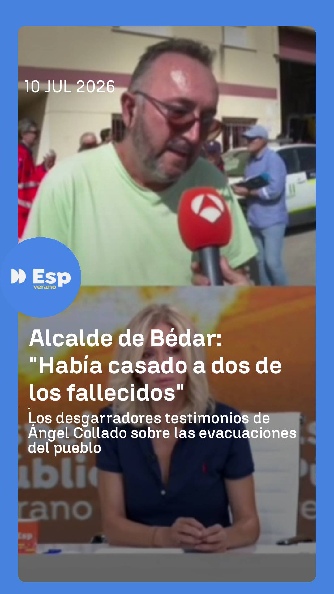 ➡️ El alcalde de Bédar, localidad afectada por los incendios de Los Gallardos, cuenta su relación con algunas de las víctimas.