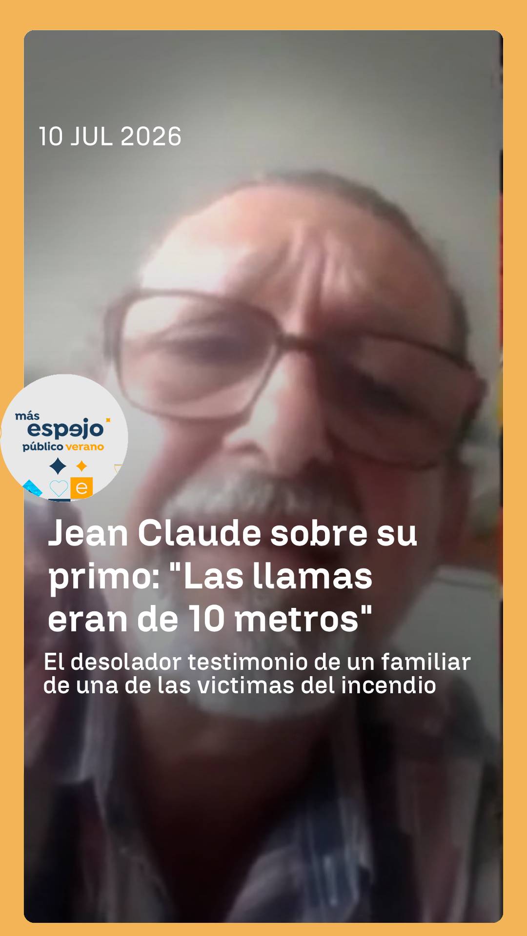 ➡️ El primo de Jean Claude es uno de los afectados del incendio en Los Gallardos, cuya mujer se encuentra desaparecida.