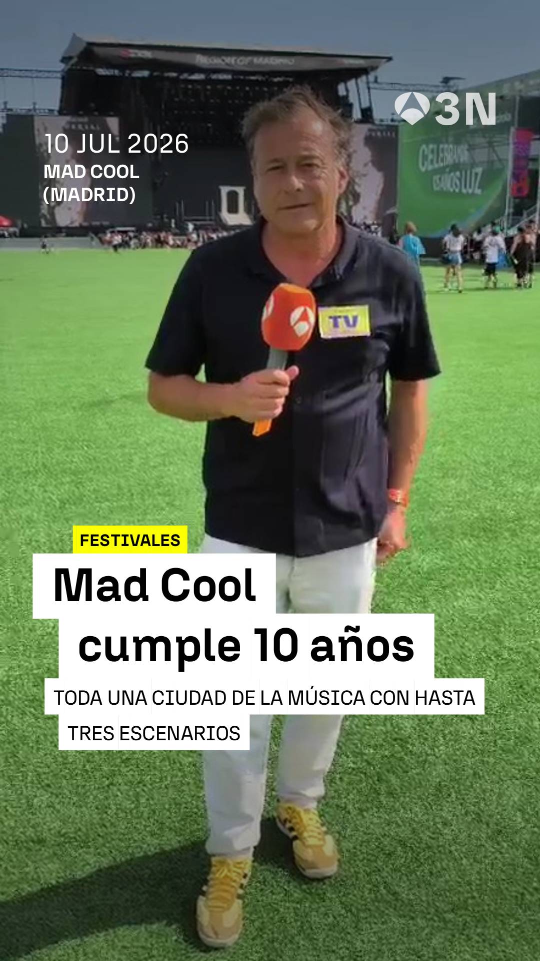 🎡 El festival Mad Cool, en Madrid, cumple 10 años y lo celebra con un gran despliegue de escenarios y artistas.