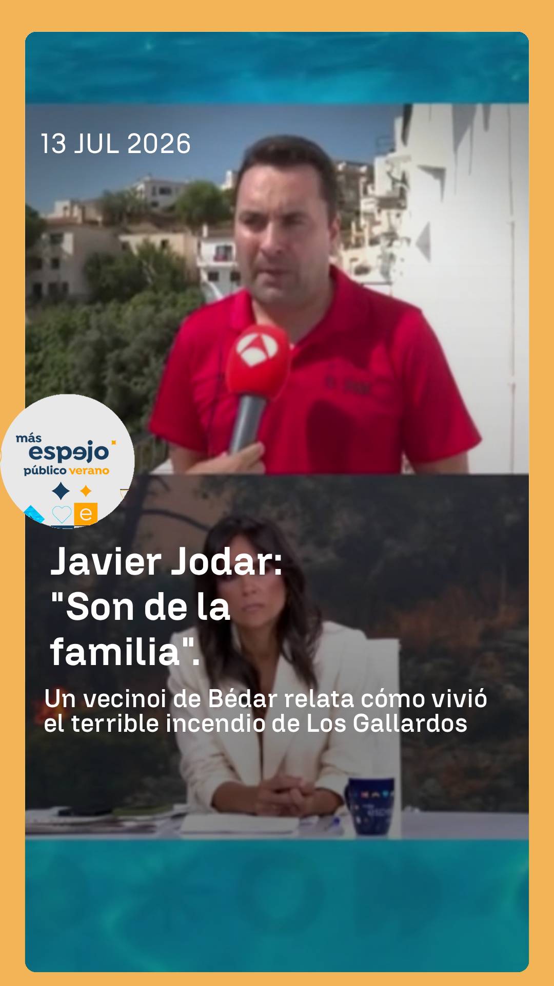 ➡️ Javier Jodar, dueño de un restaurante en Bédar, Almería, explica cómo vivió el día que empezaron los trágicos incendios.