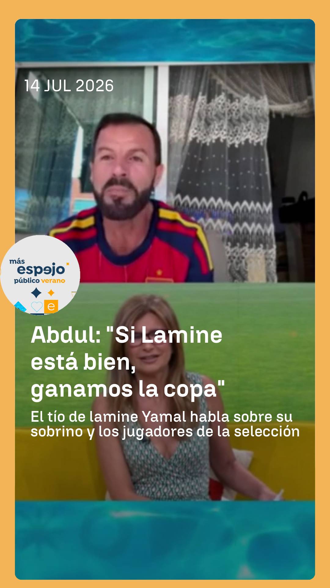 ➡️ Hablamos con Abdul, el tío de Lamine Yamal, que se muestra seguro de su sobrino en este partido y cree que podrán llegar a la final.