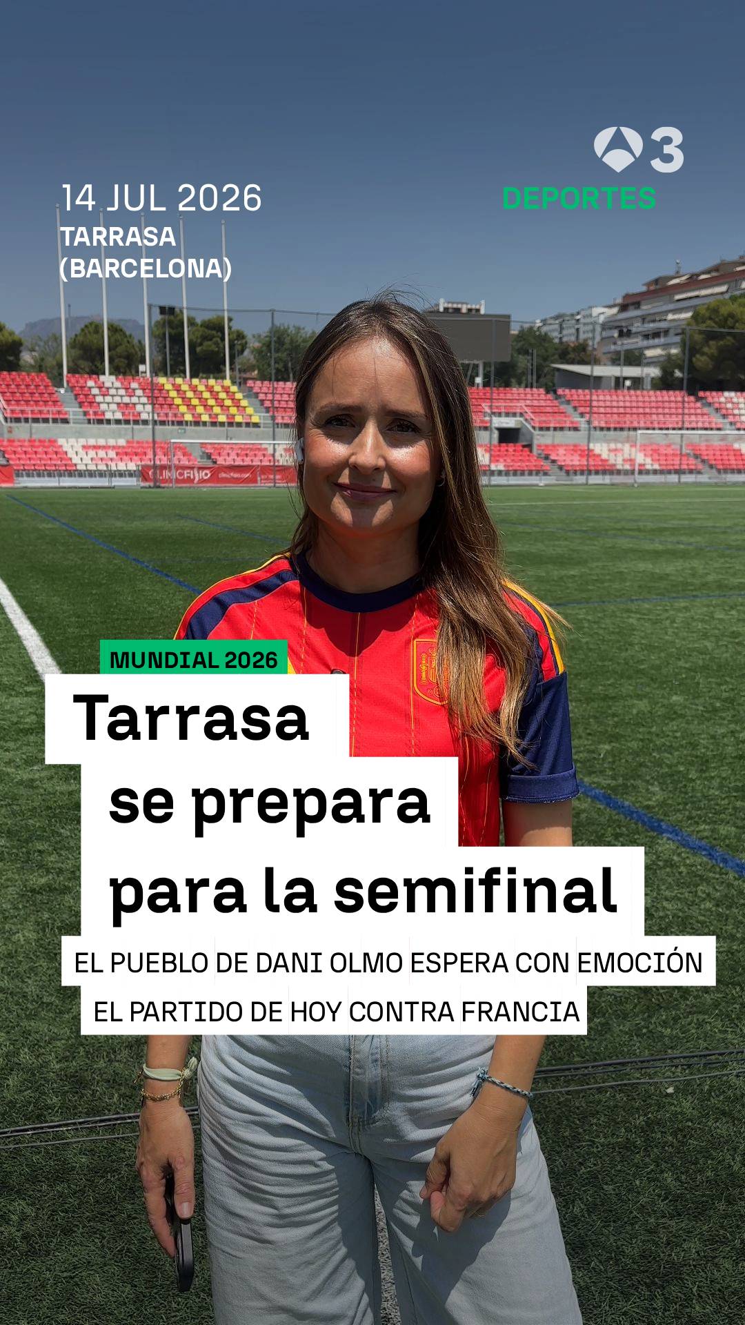 ✨ Tarrasa ya esta preparada para ver en la semifinal de hoy a Dani Olmo, su jugador estrella.