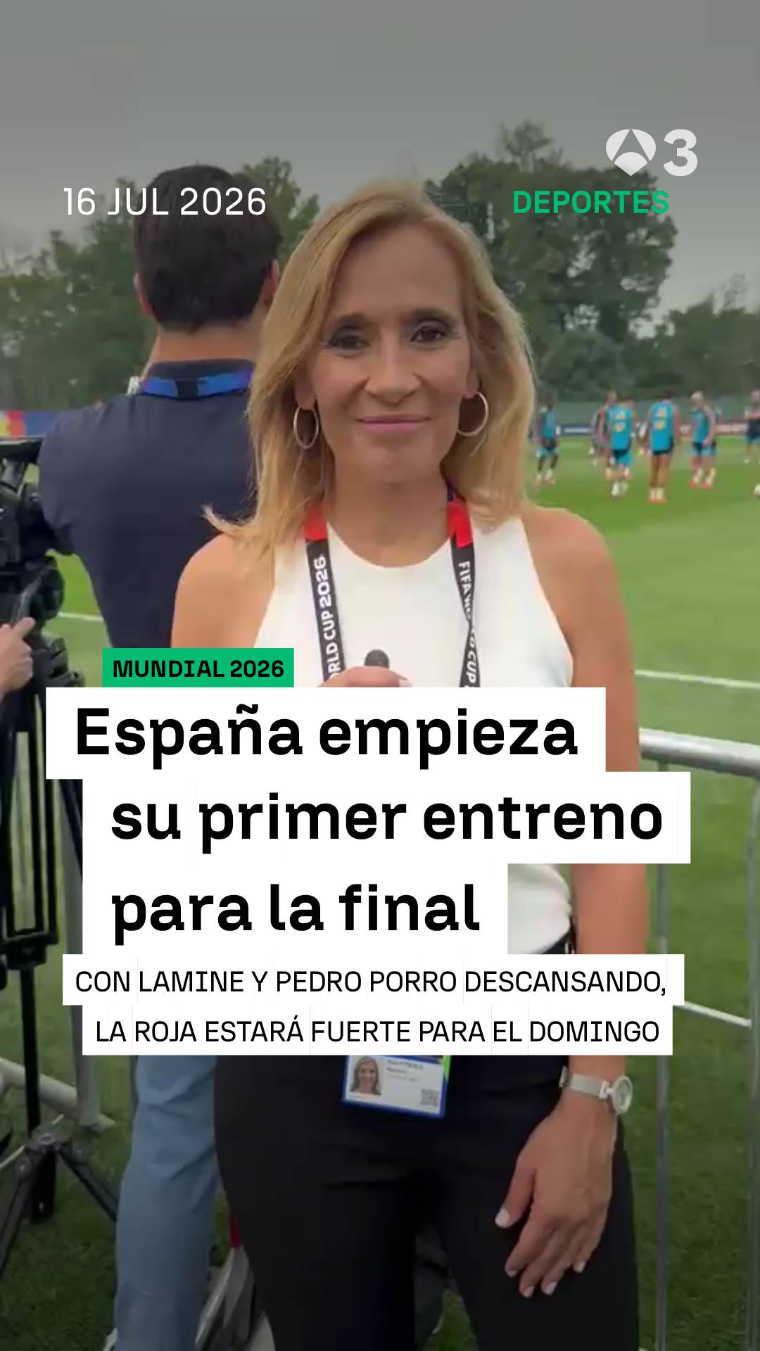 🥅 Comienza el primer entreno de la selección española en Nueva Jersey antes de la final de la Copa del Mundo.