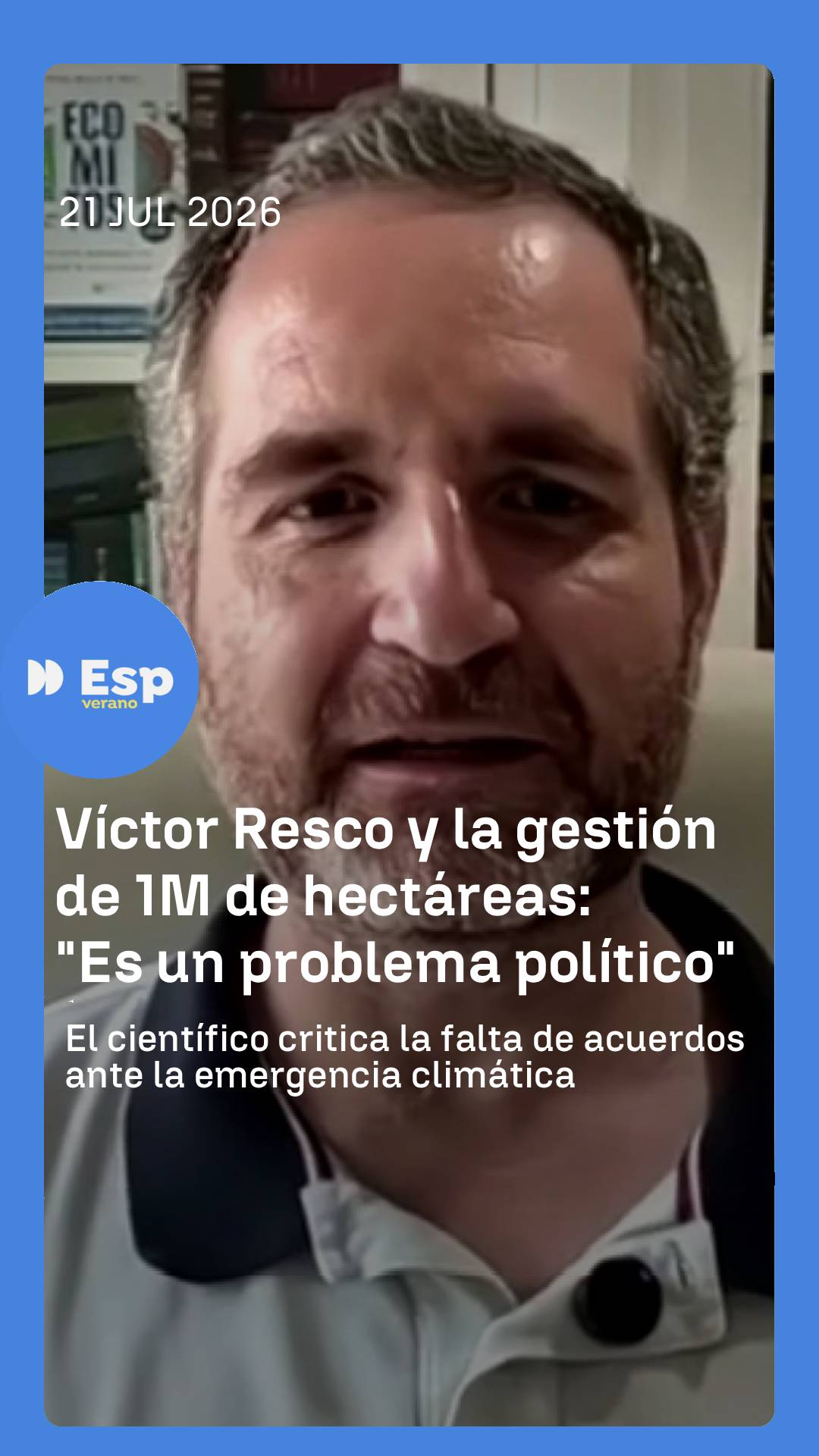 🗣️🔥 El científico Víctor Resco critica la falta de gestión de un millón de hectáreas tras los incendios que están calcinando el país
