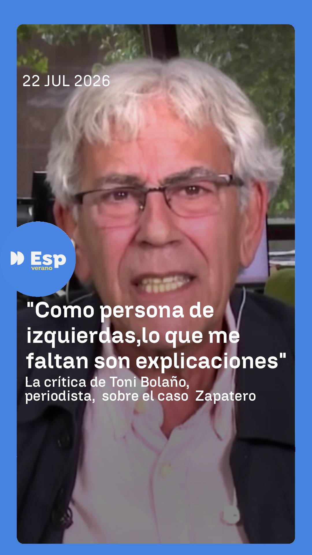 🎤 El periodista Toni Bolaño lamenta la falta de información: 
