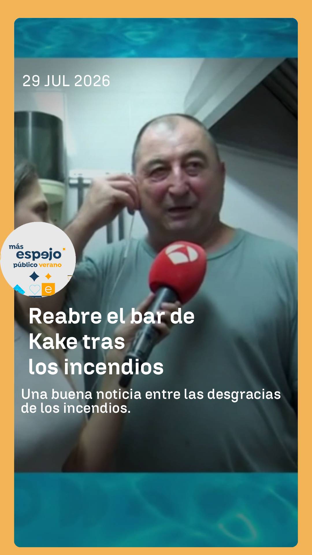 🍻 El bar de Kake, en Chapinería, reabre con ilusión y ganas tras los incendios de estos días.
