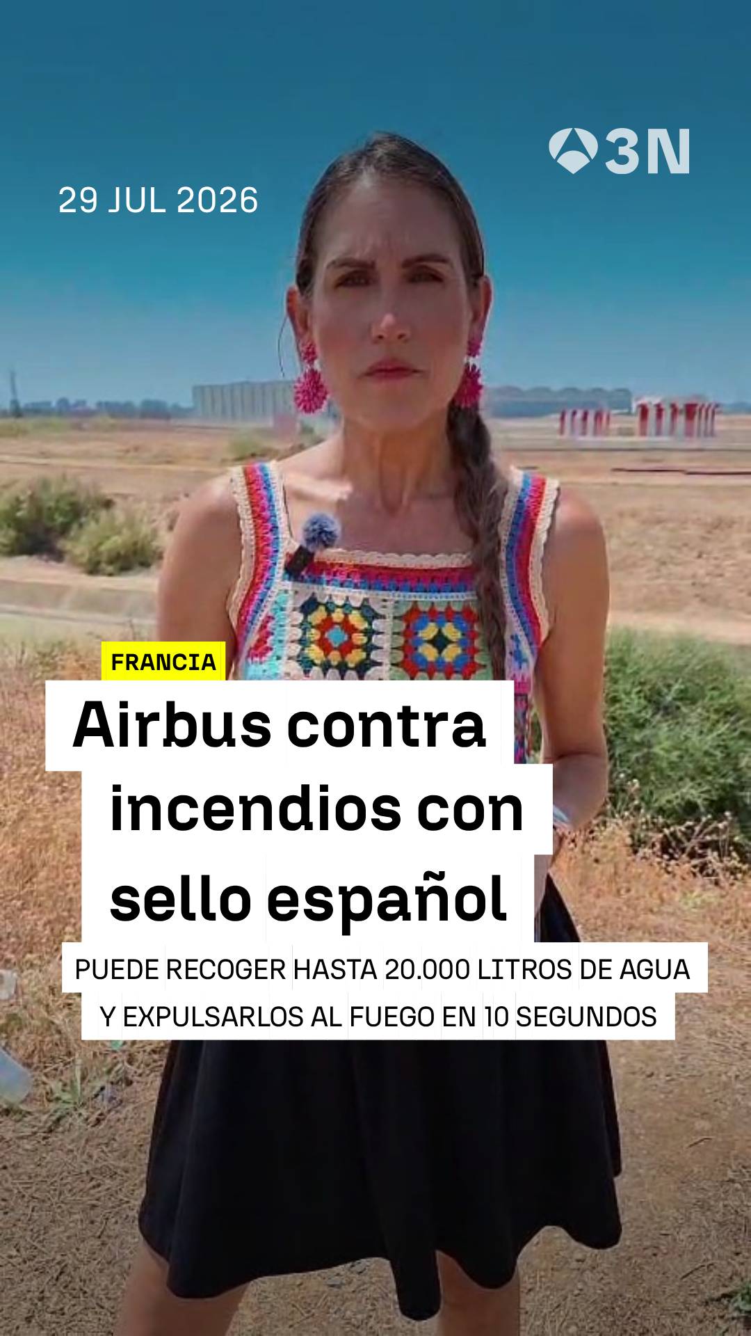 🛩️ El Airbus contra incendios de Francia cuyo kit anti fuegos se fabrica aquí, en Sevilla.