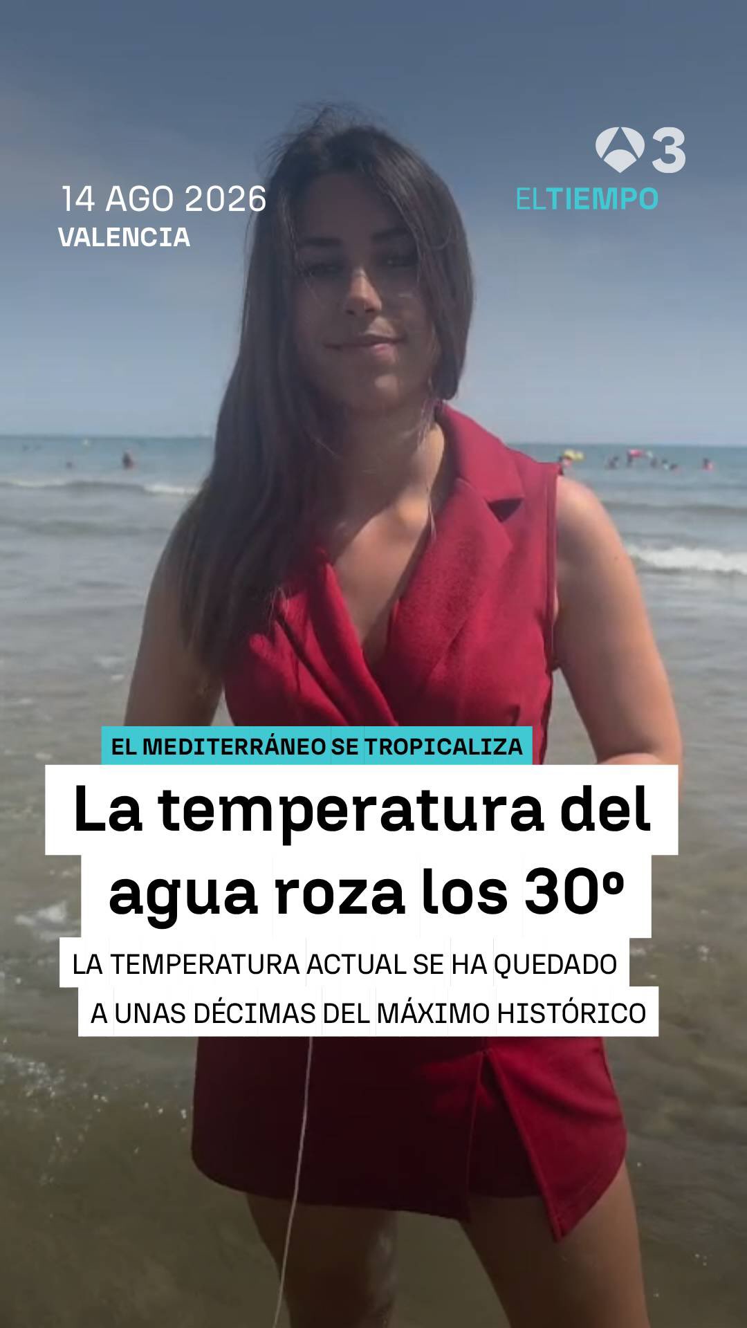 🏖️ La temperatura del agua del mar sigue subiendo y ya roza los 30º