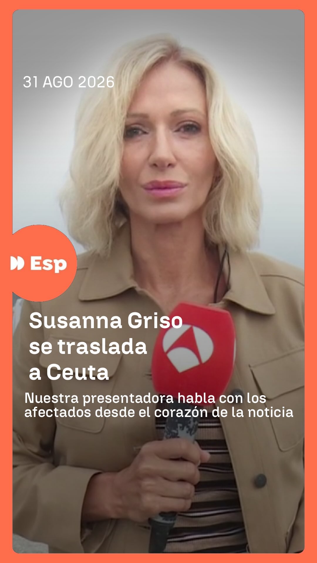 🟠 Arracamos la temporada número 21 de #EspejoPúblico con @SusannaGrisoOficial informando desde el corazón de la noticia, concretamente en Ceuta, desde la playa del Trampolín.