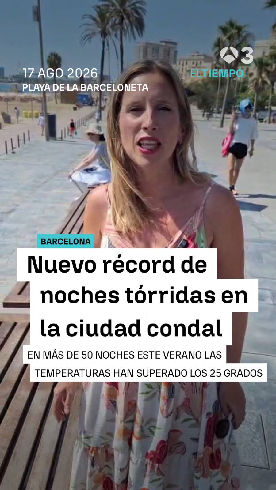 🌡️ Barcelona bate récord de noches tórridas