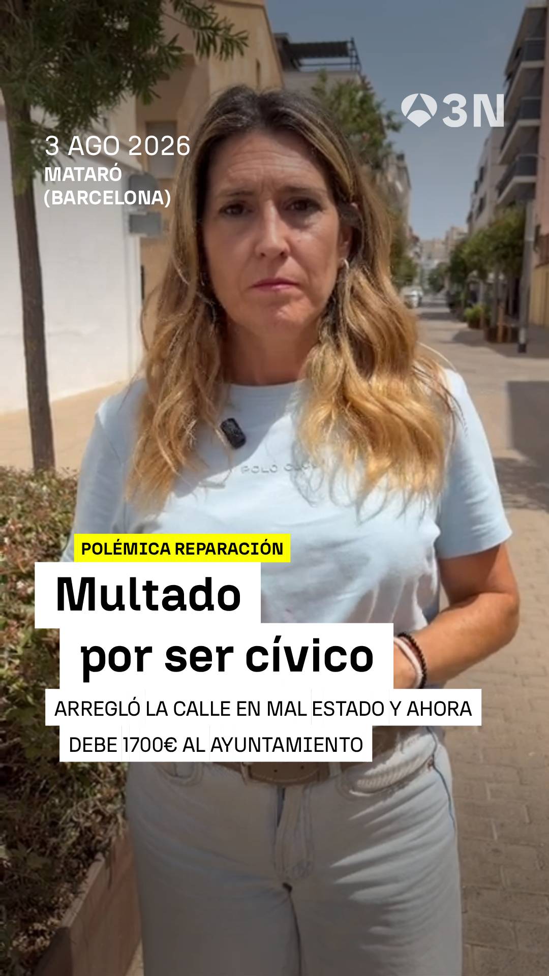 🚧 Miquel, un vecino de Mataró, ha sido multado con 1.700 euros por arreglar la calle ante la falta de respuesta de la administración.