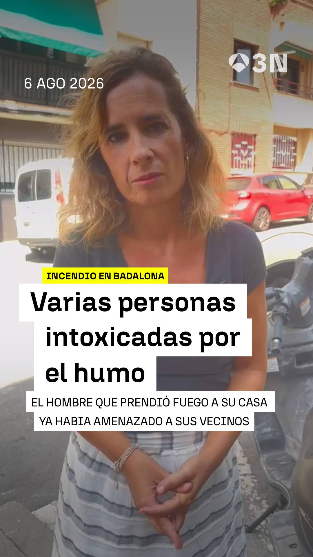 🔥 El incendio provocado en un piso de Badalona ha enviado al hospital a varios vecinos por intoxicación de humo.