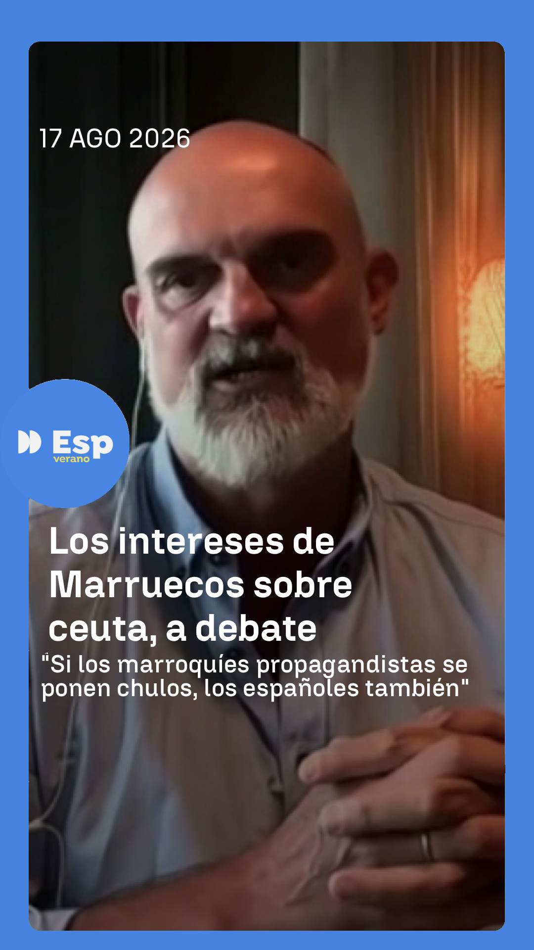 ➡️ El enfrentamiento entre Sánchez del Real (Vox) y un periodista marroquí por las reivindicaciones territoriales sobre Ceuta y Melilla.